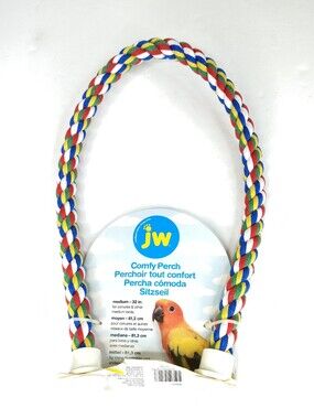 JW Comfy Perch Rope Bird Perch  Multicolor 32 Inches